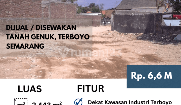 Land Lease 2443 m2 Negotiable, Genuk, Semarang