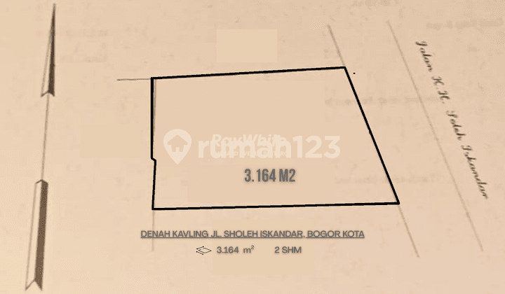 Lahan Komersial 3.164 M2 di Sholeh Iskandar, Bogor - Pinggir Jalan Raya Utama