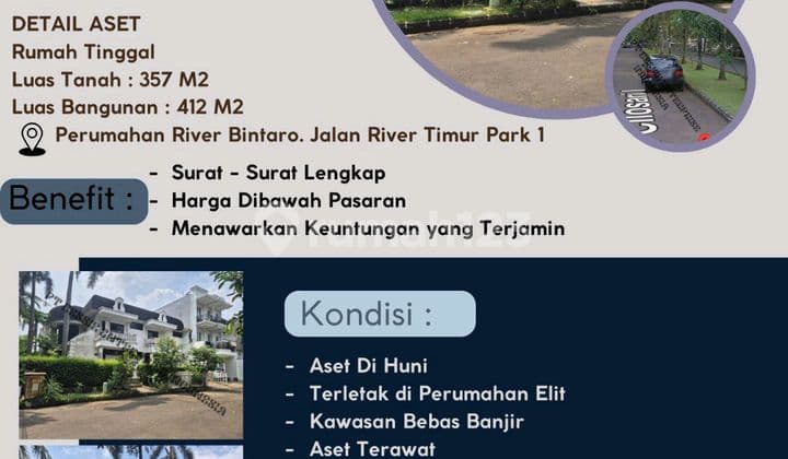 Dijual Murah Rumah Bintaro Riverpark - Via Cessie