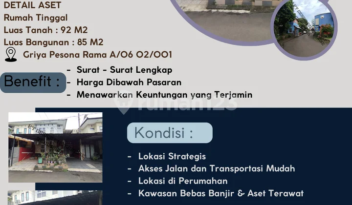 DIJUAL RUMAH GRIYA PESONA RAMA A/06 02/001 - JUAL BELI DIJUAL RUMAH GRIYA PESONA RAMA A/06 02/001 - JUAL BELI