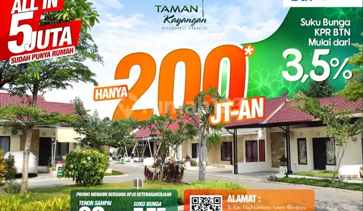 Rumah Di Cluster Taman Kayangan Bsb Mijen Semarang | Free Ac & Tv & Biaya Biaya!