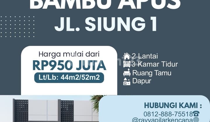 Rumah 2 Lantai Baru Lokasi Strategis