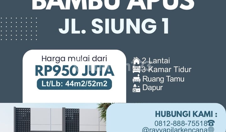 Rumah 2 Lantai Baru Lokasi Strategis