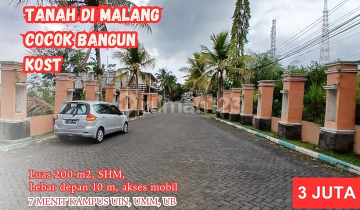 Tanah Siap Bangun, Zona Mahasiswa, Cocok bangun Kost dan Hunian