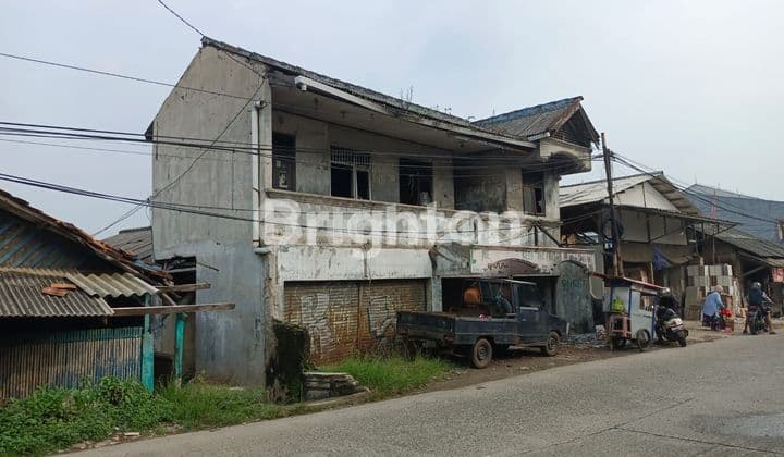 Tanah Bonus Bangunan Jalan Raya Cikuda Wanaherang Gunung Putri Bogor. Cocok Buat Tempat Usaha . Depan Toko Keramik Sinar Baruor