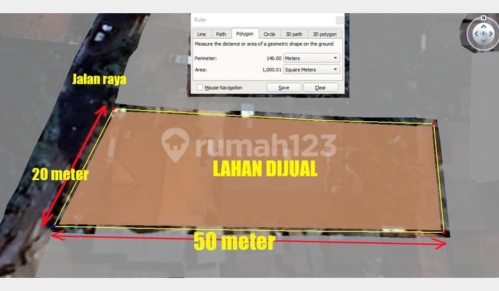 Tanah Pinggir Jalan Raya, Ciputat Timur Tangsel