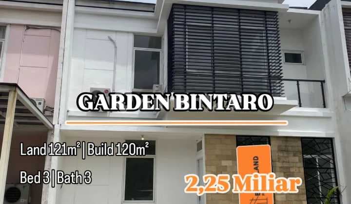 Bintaro Garden, Jakarta Selatan Rumah strategis 3 menit ke plaza