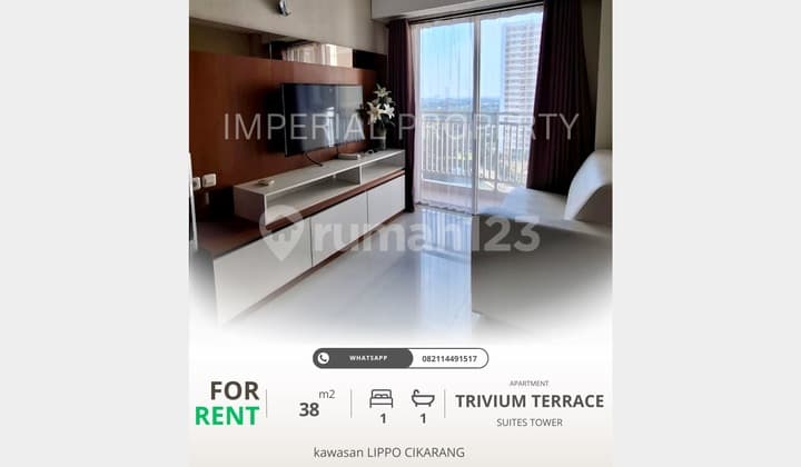 Disewa Trivium Terrace 1BR Tower Suites - Cocok untuk Expat