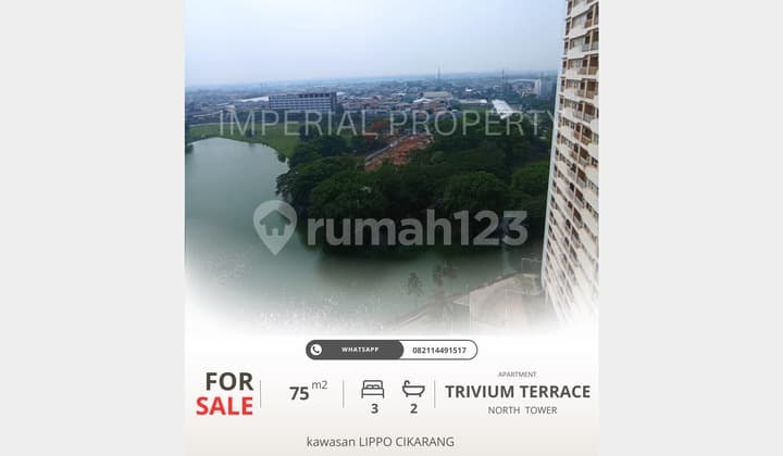 Dijual SPECIAL PRICE Apartemen 3BR Trivium Terrace Lantai 17 – View Danau Cantik!