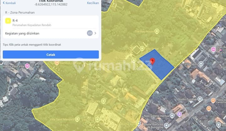 Leasehold Land For Sale – Tiying Tutul, Canggu