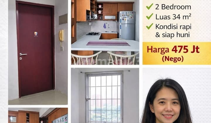 Jual Apartemen Mediterani Palace Kemayoran.siap Huni Lantai Sedang.full Furnished Tinggal Bawa Koper Hadap Timur