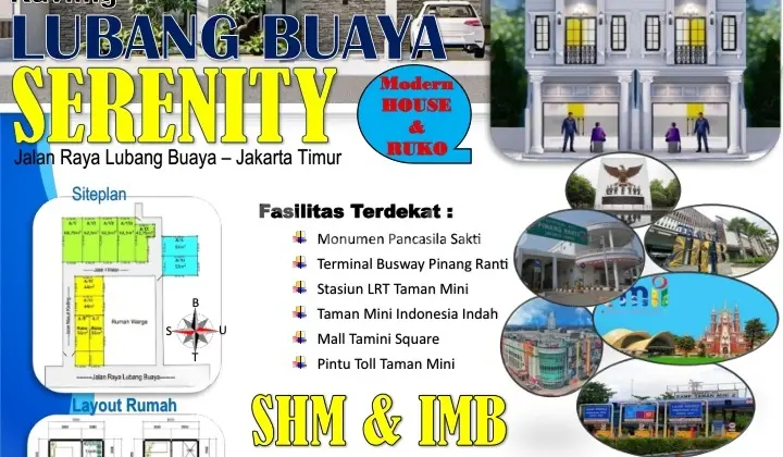Dijual Rumah Cluster 2 Lantai di Jakarta Timur