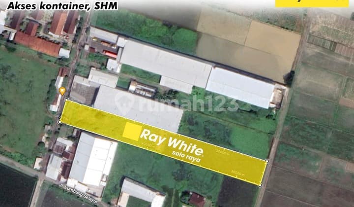 Tanah Dijual: Parangjoro, Grogol - Sukoharjo, Zona Industri, Akses Kontainer, SHM!