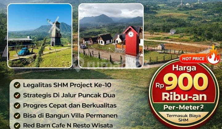 Dijual Murah Kavling SHM Unit Terbatas di Puncak 2 Bogor The Hanjawong Villas