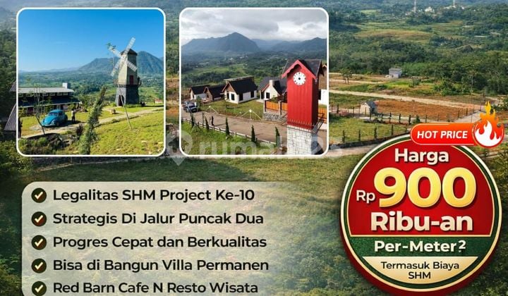 Dijual Murah Kavling SHM Unit Terbatas di Puncak 2 Bogor The Hanjawong Villas