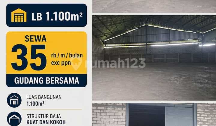 Warehouse for Rent Cheap 1100M2 Cikupa Bitung Container Access
