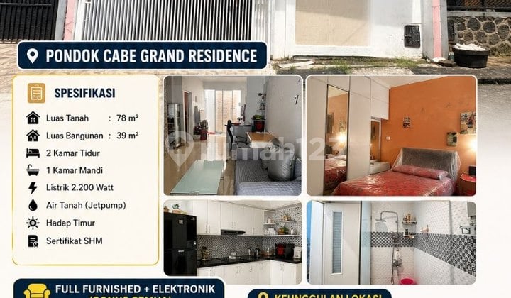 Translation "1-Story Fully Furnished House for Sale - Move-In Ready - 950 Million - Negotiable"