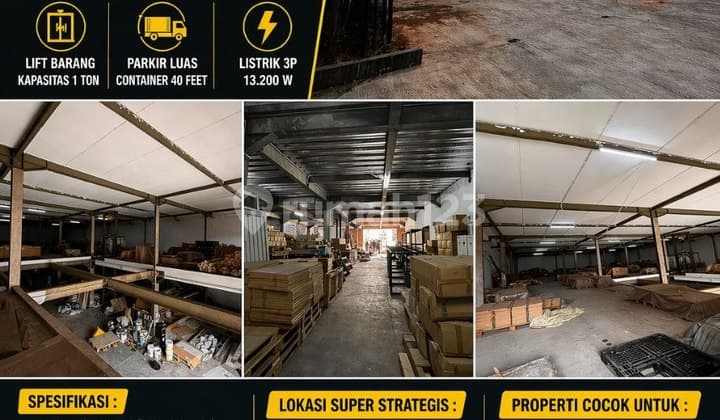 Dijual Gudang 14M-Akses Kontainer 40Ft-Joglo Jakarta Barat