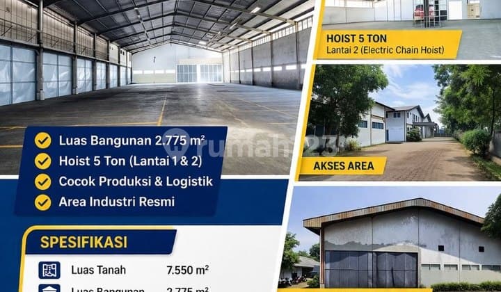 Warehouse for Rent 2775M2 in Sentul Industrial Area