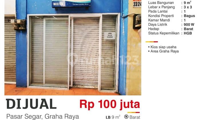 Harga Murah Cocok untuk Usaha Apapun Kios Pasar Graha Raya