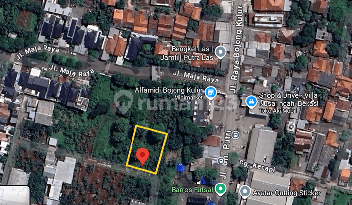 TANAH DI BOJONG KULUR, KABUPATEN BOGOR, JAWA BARAT, LT: 302M (15.1M X 20M), SHM, BEBAS BANJIR, LOKASI STRATEGIS DEKAT KOTA WISATA DAN GERBANG TOLL NAROGONG