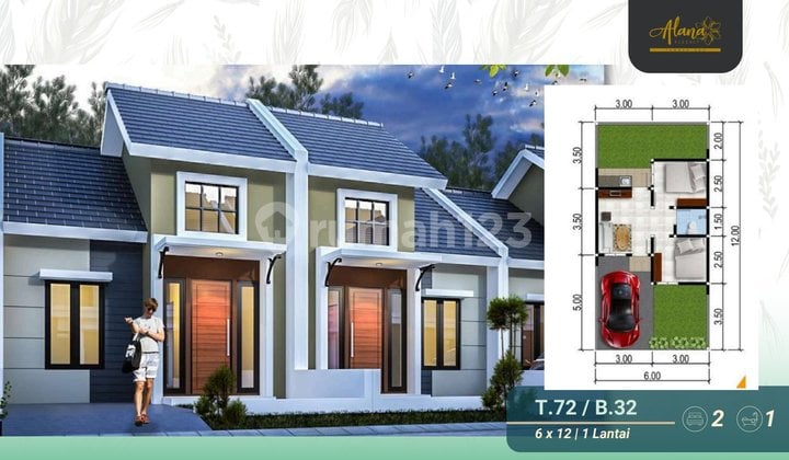 Rumah Baru Tahap Alana Tambak Oso 1 dan 2 Lantai Siap Bangun