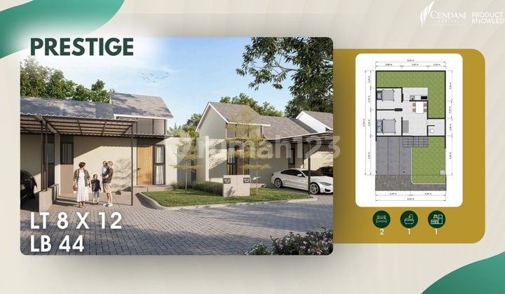 Rumah Lebar 8 1 Lantai Cendani Living Sidoarjo Ready Unit