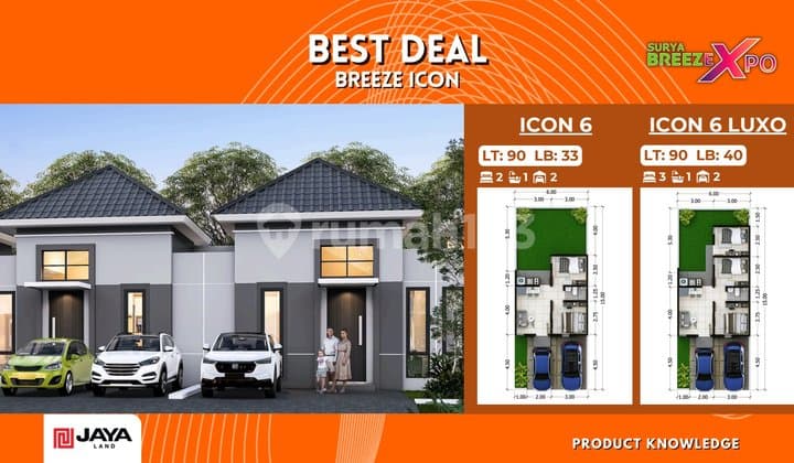 Jual Unit Baru Breeze Icon. 1 Dan 2 Lantai Progres Bangun Dekat Taman Kota Tidak Banjir
