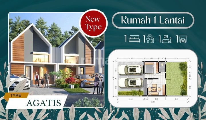 Jual Unit Rumah 1 Lantai Type Agatis Hasbana Land Juanda