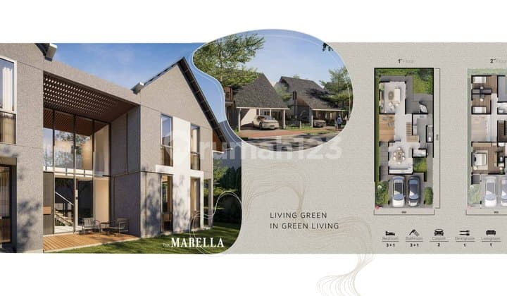 For Sale. Newest 2-Story Organica Unit in Royal Residence Area, Surabaya