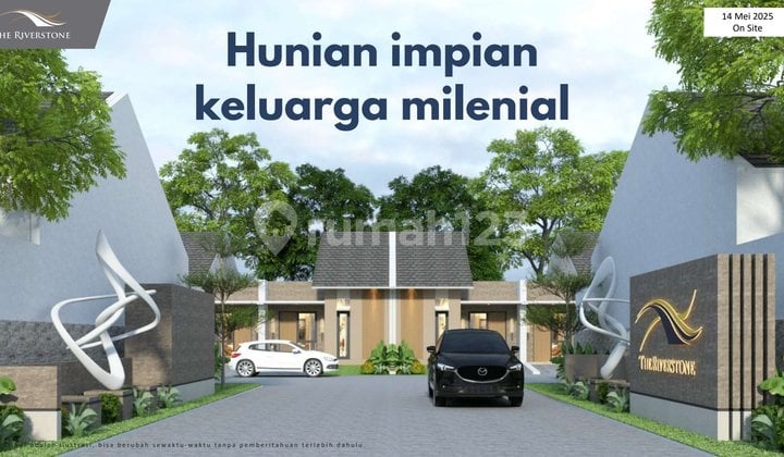 Rumah Baru Cluster The Riverstone 1 dan 2 Lantai Dekat Bandara Juanda