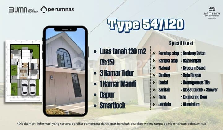 Hunian.baru Mojokerto Kota 1 Lantai Samesta Citra Surodinawan Bebas Banjir