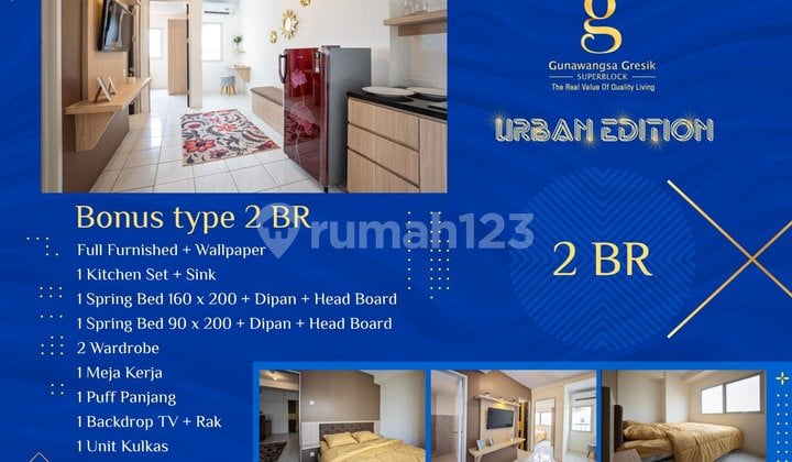 Murah Harga Bawah 500 Jutaan Ready Apartemen Gunawangsa Gresik Siap Huni