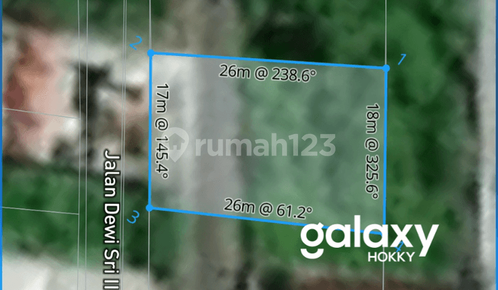 DIJUAL TANAH LOKASI PREMIUM DI DEWI SRI II KUTA BADUNG - BALI