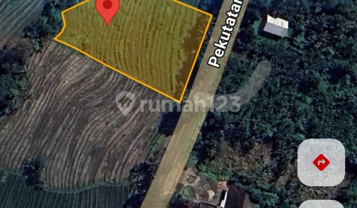 Translation: For Sale: Strategic Land at the Side of the Denpasar Gilimanuk Road, Antap Village, Tabanan - Bali