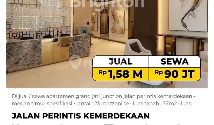 Di Jual / Sewa Apartemen Grand Jati Junction