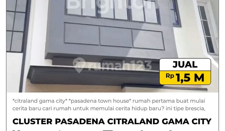 Hanya 1.5 M Rumah Siap Huni Komplek Citraland Gama City