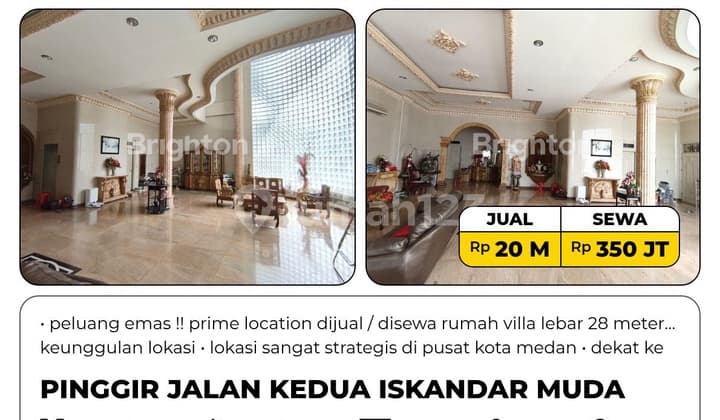 - Peluang Emas !! Prime Location Dijual / Disewa Rumah 28 M