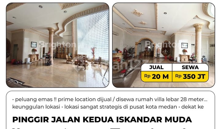 - Peluang Emas !! Prime Location Dijual / Disewa Rumah 28 M