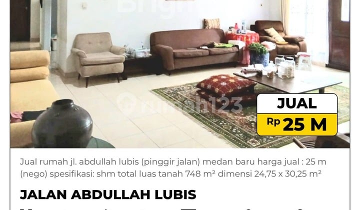Dijual Rumah Villa Mewah Siap Huni Pinggir Jalan Abdullah Lubis