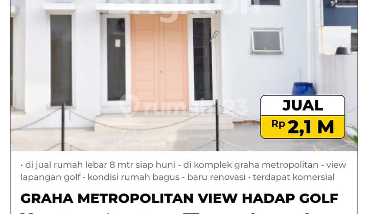 Dijual Rumah Baru Renovasi Siap Huni Komplek Graha Metropolitan