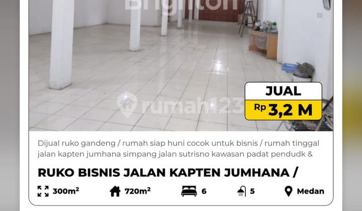 Dijual Ruko Bisnis Gandeng Jalan Kapten Jumhana Simpang Sutrisno