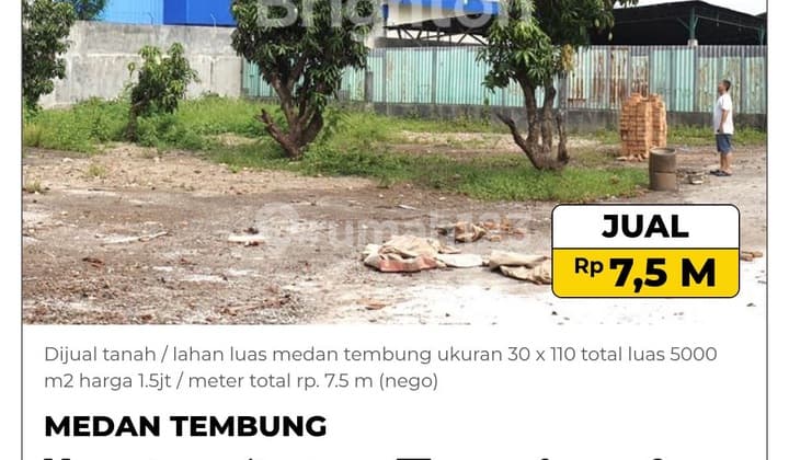 For Sale: 5000m2 Large Land in Medan Tembung