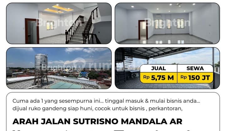 Dijual / Disewakan Ruko Gandeng Siap Huni Siap Mulai Bisnis