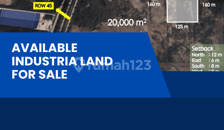 Dijual Tanah Industri 2 Hektar Siap Bangun Karawang Barat