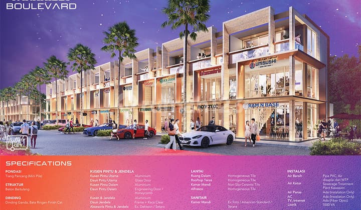 Ruko Moderen 3 Lantai di Pusat Kawasan Park Serpong