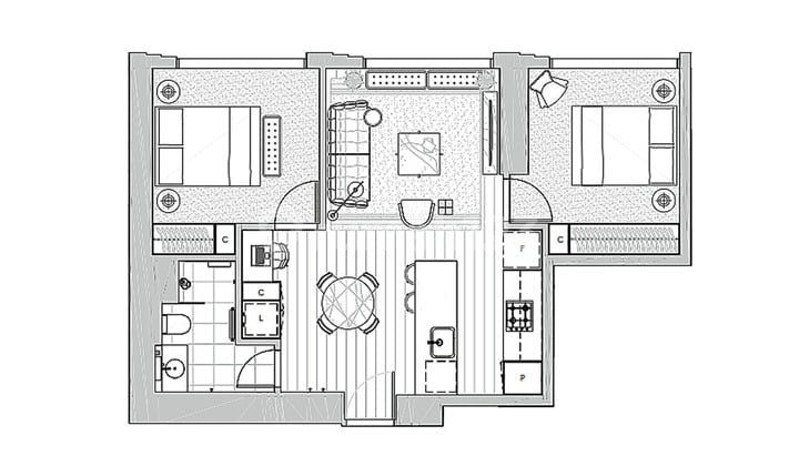 Unit Apartemen di The Queensbridge Building, di Kota Besar Melbourne