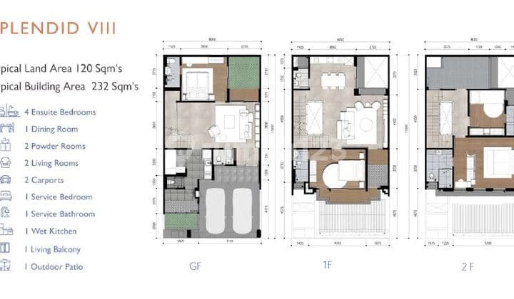 Rumah BSD, Tangerang Selatan HGB Unfurnished Bagus 3 Lantai Dekat Pusat Business dan Mall