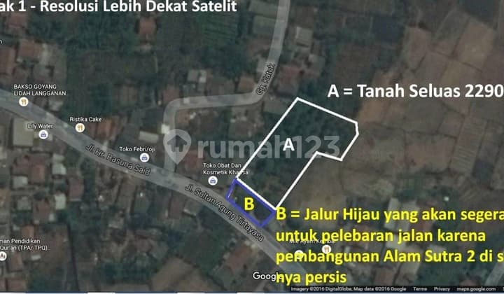 Strategic Land for Sale Near Alam Sutera 2 Cipete Kunciran Tangerang