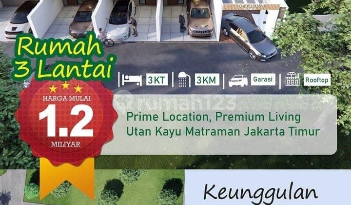 Rumah di Matraman Dekat Tol bisa KPR Utan Kayu Matraman Jaktim